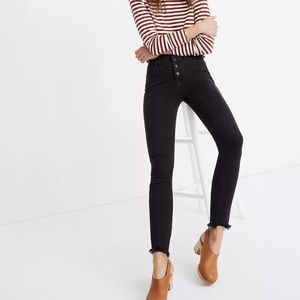 Madewell 10" High-Rise Skinny Black Jeans (TALL)